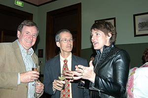 Graham Ross, Tim Entwistle and Linda Ross enjoying the evening after Graham had officially launched the book